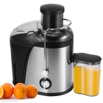 Wide Mouth Electric Juicer Machine Whole Fruit and Vegetable Citrus Juice Extractor Easy Clean 400W Dual Speed Setting and Anti-drip Spout Stainless Steel Juicer Machine BPA-Free with Handle