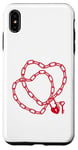 iPhone XS Max Cute Womens Intertwined Heart Chain Love Lock Valentine' Day Case