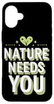 Coque pour iPhone 16 Plus Optimisme climatique Journée de la Terre Durabilité Green Future