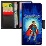 Coque Samsung Note 20 ultra cuir portefeuille porte cartes super geek jeux video gamer humoristique bande dessinée play drole galaxy