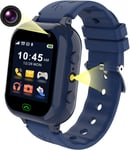 Montre Connectée Enfant Avec Carte Sim, Montre Téléphone Enfant Avec Appel Sos Sms Message 25 Jeux Appareil Photo Musique Alarme Podomètre Calculatrice Lampe,Montre Cadeau Parfait Pour Garçons Filles