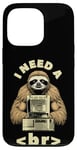 Coque pour iPhone 13 Pro I Need A Break Computer Code Programmation humoristique Paresseux