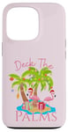 iPhone 13 Pro Deck The Palms Trees Christmas Lights Flamingos Coastal Case