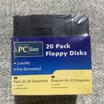 PC Line 3.5" Floppy Disk Diskette 20 Pack Amiga Atari New Sealed