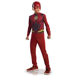 RUBIES - DC officiel - THE FLASH - Déguisement pour enfants entrée de gamme Flash Justice League- Taille 3-4 ans. Costume officiel avec combinaison et masque en PVC