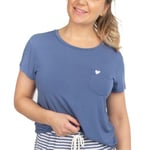 Missya Softness Modal T-shirt Blå modal Small Dam