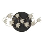 BigBuy Home Wall Decor White Black Iron Fish 119.3 x 7 x 59.7 cm