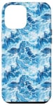 iPhone 14 Pro Max Vibrant Blue Sea Ocean Wave White And Blue Case