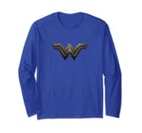 Batman v Superman Wonder Woman Gold Logo Manche Longue