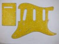 YELLOW PEARL SCRATCH PLATE Pickguard Set SSS for Fender Squier Affinity guitar