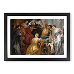 Big Box Art The First Book of Kings in The Bible by Peter Paul Rubens Framed Wall Art Picture Print Ready to Hang, Black A2 (62 x 45 cm)