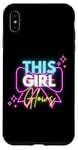 iPhone XS Max This Girl Glows For Kids Tie Dye Bright Colors 80's and 90's Case