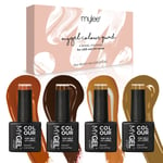 Mylee MYGEL Pumpkin Spice Christmas Autumn Gel Nail Polish Set UV LED 4x10ml