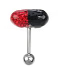 Black & Red Diamond Pill - Tungpiercing