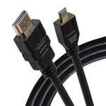 Maplin Micro HDMI to HDMI Cable 3M, 4K 30Hz Ultra HD High Speed, ARC, HDR, 3D, Ethernet, Connect Camera, Raspberry Pi, GoPro, DSLR, Tablet, Phone to your TV, Monitor, Laptop, Projector