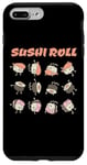 Coque pour iPhone 7 Plus/8 Plus Rouleau de sushi amusant dessin animé Kawaii Anime japonais Art Design