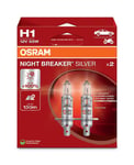 Halogenlampa H1 Night Breaker Silver (2-Pack) Osram