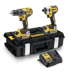 DeWalt 18V XR Combi Drill & Impact Driver DCK266P2-GB 2x Battery, Charger & Case