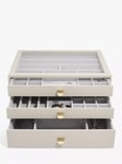 Stackers Supersize Glass Lid 3 Drawer Jewellery Box