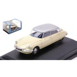 CITROEN DS19 JONQUIL YELLOW/SILVER 1:76 Oxford Auto Stradali Die Cast Modellino