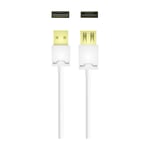 Qnect USB-forlenger USBa Hann-Hunn 3M, hvit