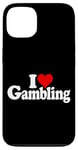 Coque pour iPhone 13 I LOVE HEART GAMBLING CASINOS PARIS TRADING LAS VEGAS