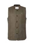 Chevalier Sion Fill100 Tweed Vest Men Dark Brown Glencheck XL