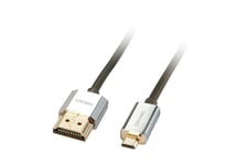 Lindy CROMO Slim High Speed HDMI to micro HDMI Cable with Ethernet - HDMI-kabel med Ethernet - 50 cm