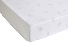 Blanc des Vosges Hesperide Nacre Drap Housse 90 x 190 cm - Satin Jacquard 100% Coton