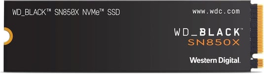 WD_BLACK SN850X SSD 2 To, Disque SSD interne, Lecture jusqu'à 7300 Mo/s, écriture jusqu'à 6,600 MB/s, Gaming SSD, Haute performance disque de jeu, PCIe Gen 4.0 NVMe, Noir