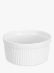 John Lewis Porcelain Round Soufflé Oven Dish, 17.5cm, White