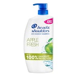 Head & Shoulders Apple Fresh Anti Dandruff Shampoo, 1000ml, Up to 100% Flake Free, Clinically Proven, For Any Hair and Scalp Type, For Daily use, Clean Feeling