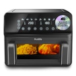 Huddle® 9L Air Fryer with Dual Flexi Baskets, Digital Touchscreen, 8 Cooking Modes, Adjustable Temperature, Viewing Window, Dishwasher-Safe, and Healthy Cooking Technology for Families and Meal Prep