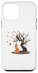 iPhone 12 mini Fox and owl on the tree animal lovers autumn leaves Case