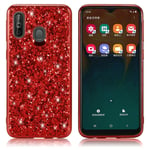 Samsung Glitter Galaxy A40 kuoret - Punainen