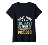 Womens Blast from the Past Still Rocking the Piccolo V-Neck T-Shirt