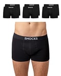 Snocks Boxers Homme Coton Bio Caleçons Homme Taille L Couleur Noir Boxer Homme Coton Bio - Caleçons Homme Coton sans Étiquette sous Vetement Homme - Lot Boxer Homme Respirant