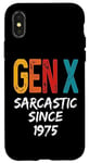 Coque pour iPhone X/XS La génération X Sarcastic Since 1975 Est née en 1975 Birthday Funny