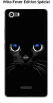 Coque Wiko Fever edition Speciale design Chat noir
