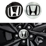 4-Pack - Honda Centrumkåpor / Hjulnav Emblem - Bil 58mm - Silver