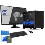 Sedatech Pack Mini-PC Professionnel Watercooling • AMD Ryzen 9 5900X • RTX3070 • 32 Go RAM • 2To SSD M.2 • Windows 11 • Moniteur 28