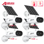 ANRAN 2K Solar Security Camera Battery Powered Pan 180° Outdoor Wireless CCTV