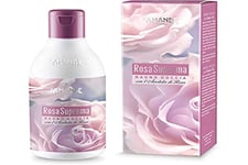 L'AMANDE - Bain moussant pour homme et femme frais au parfum de jasmin et mimosa, gel nettoyant et hydratant corps délicat et naturel, bain mousse action adoucissante - rose suprême, 250 ml