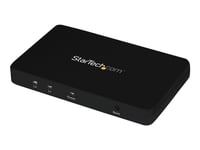 Startech.Com Hdmi Splitter 1 In 2 Out - 4K 30Hz - 2 Port - Aluminum - Hdmi Multi Port - Hdmi Audio Splitter (St122hd4k) - Video/Audio Switch - 2 X Hdmi - Stasjonær - For P/N: Sva5h2neua