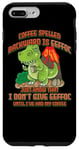 Coque pour iPhone 7 Plus/8 Plus Coffee Spelled Backwards Is Eeffoc Funny T-Rex Dinosaur Dino