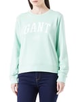 GANT Women's LOGO C-NECK SWEAT, Minty Green, L