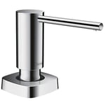 hansgrohe 40468000 A71 Soap Dispenser for Sink, Chrome Kitchen Accessory, Square