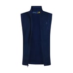 Ralph Lauren Polo Mesh Knit Cotton Full-Zip Sweater Vest Gilet - Navy - Small