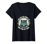 Womens And Into The Forest I Go To Lose My Mind Camping Bear V-Neck T-Shirt