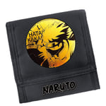 ZHOUBIN Portefeuille Anime Naruto Short Toile Noire Manga Grande capacite Porte-Monnaie Porte-Cartes pour Carte d'Identité/Cartes de crédit,Poche à Monnaie for Homme Femme